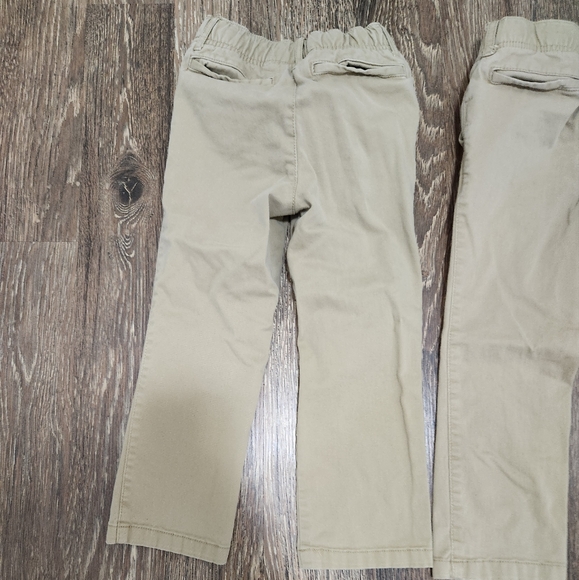Boys Childrens Place 2 pair Pull on Khaki uniform pants size 4 - Picture 10 of 13